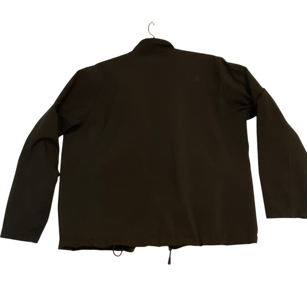 The North Face Mens XL Black Fleece Lined DBL LOGO Outdoor Jacket Adjustable Hem